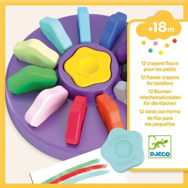 12 Toddler Flower Crayons  |   Educational & Learning Toys Educational & Learning Toys Educational & Learning Toys