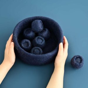 Belle Blueberry – Five Felt Blueberries With Bowl  |   Soft Toys Shop Soft Toys