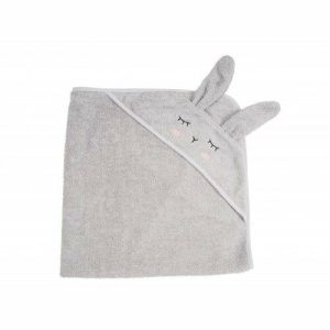 Hooded Bath Towel – Rabbit – Silver Grey  |   Baby Toys Baby Toys Baby Toys