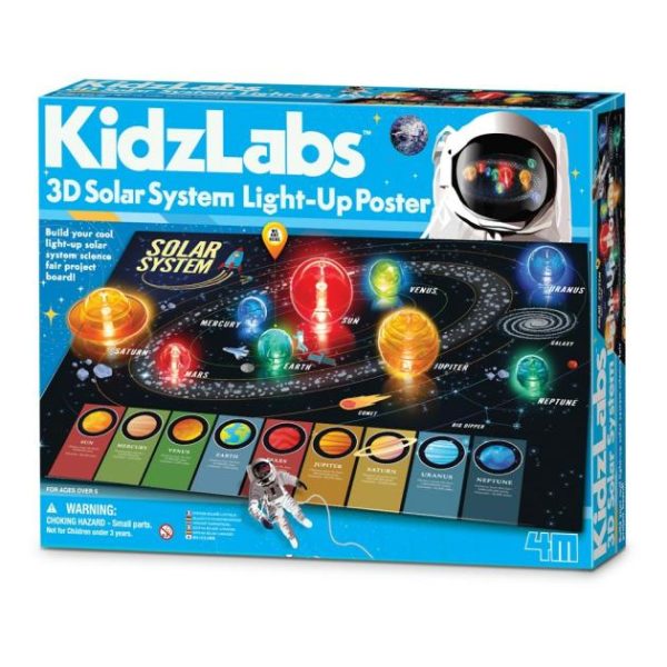 Kidzlabs – 3D Solar System Light-Up Poster Board  |   Space Toys Shop Space Toys