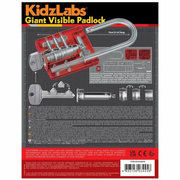 Kidzlabs – Giant Visible Padlock  |   Stem Toys Shop Stem Toys