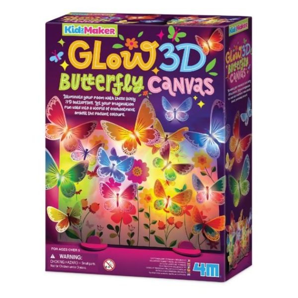 Kidzmaker – 3D Glow Butterfly Canvas  |   Art & Craft Toys Art & Craft Toys Art & Craft Toys