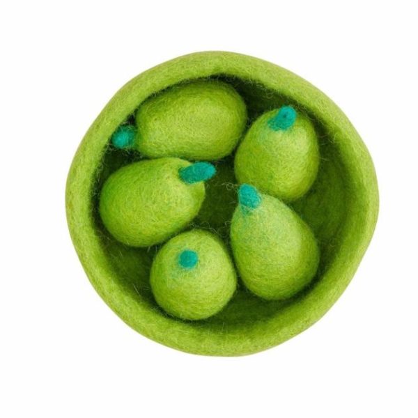 Perry Pear – 5 Felt Pears With Bowl  |   Pretend Play Toys Pretend Play Toys Pretend Play Toys