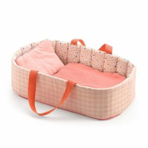 Pomea – Pink Lines Doll Bassinet  |   Pretend Play Toys Pretend Play Toys Pretend Play Toys