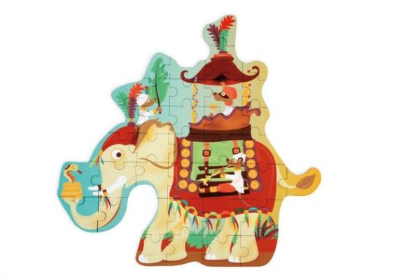 Puzzle 37Pcs – Contour Puzzle – Elephant  |   Puzzles Puzzles Puzzles