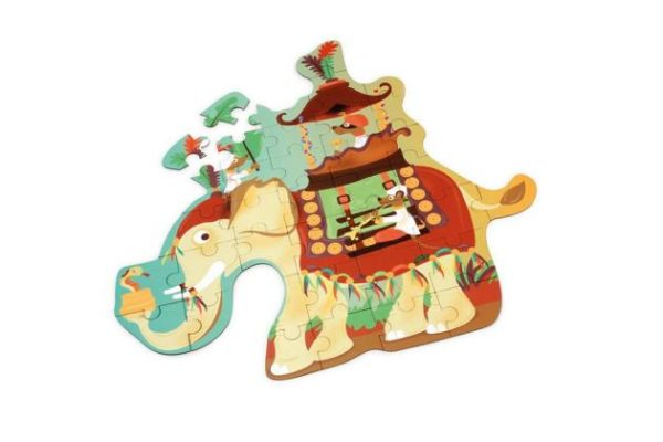 Puzzle 37Pcs – Contour Puzzle – Elephant  |   Puzzles Puzzles Puzzles