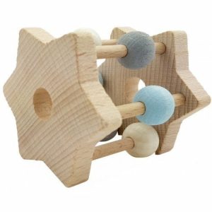 Rattle Star Natural Blue  |   Eco Toys Eco Toys Eco Toys