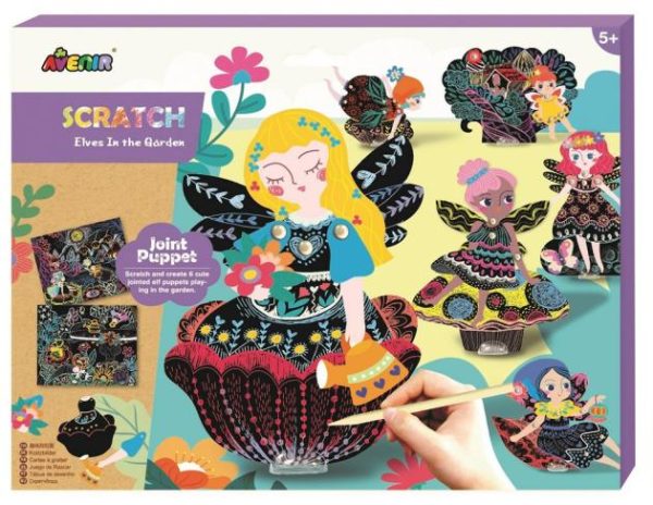 Scratch Art Joint Puppets – Fairies In The Garden!  |   Art & Craft Toys Art & Craft Toys Art & Craft Toys